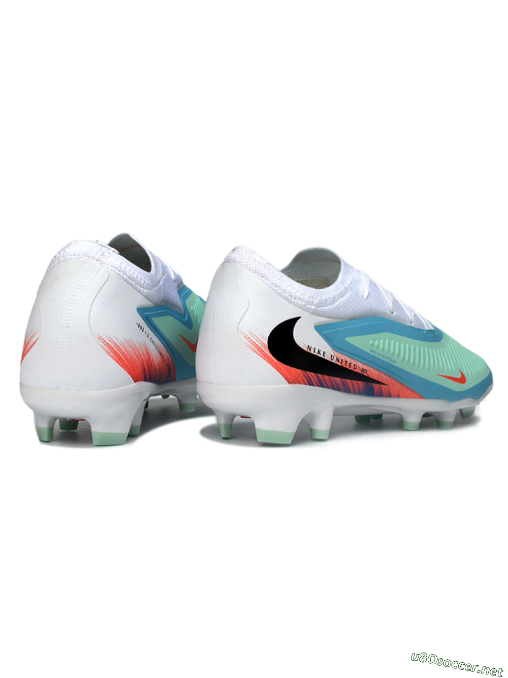 Unisex Nike Phantom 6 Elite Low FG Football Boots - Aqua/Coral Burst/White Wave 6