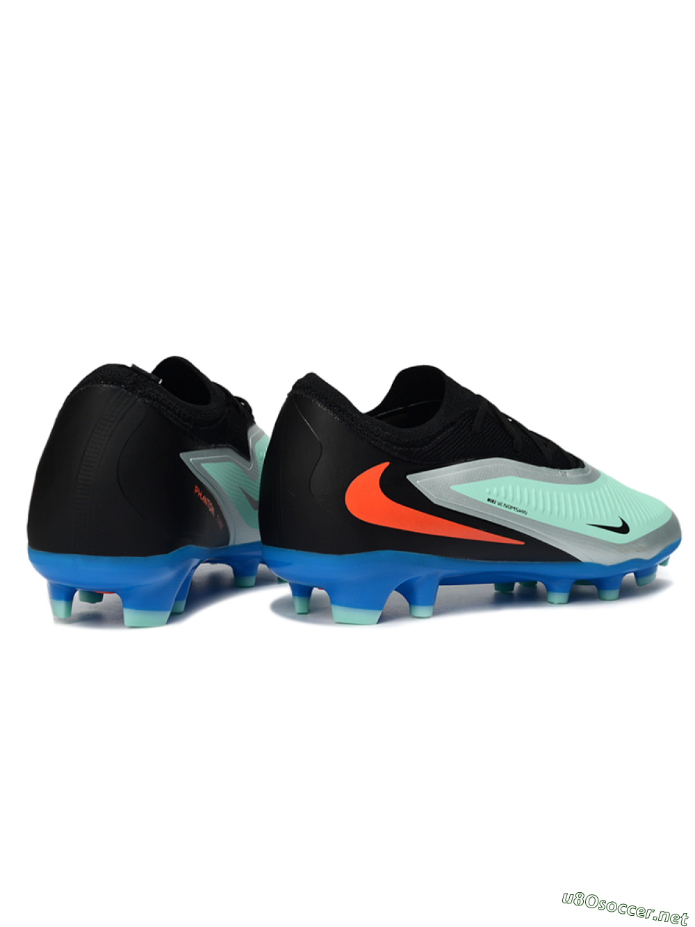 Unisex Nike Phantom 6 Elite Low FG Football Boots - Aqua/Coral Blue/Azure 6
