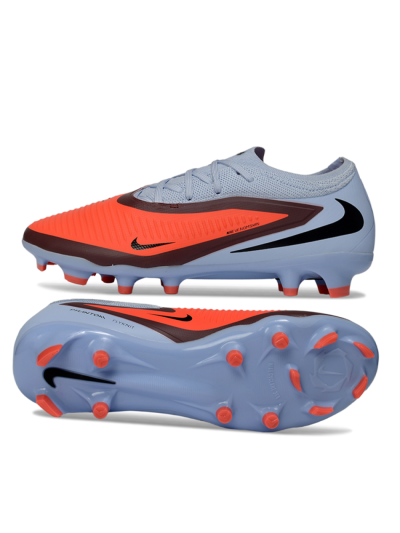 Unisex Nike Phantom 6 Elite Low FG Football Boots - Orange/Sky Blue/Brick Red