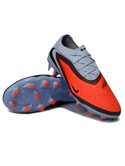 Unisex Nike Phantom 6 Elite Low FG Football Boots - Orange/Sky Blue/Brick Red