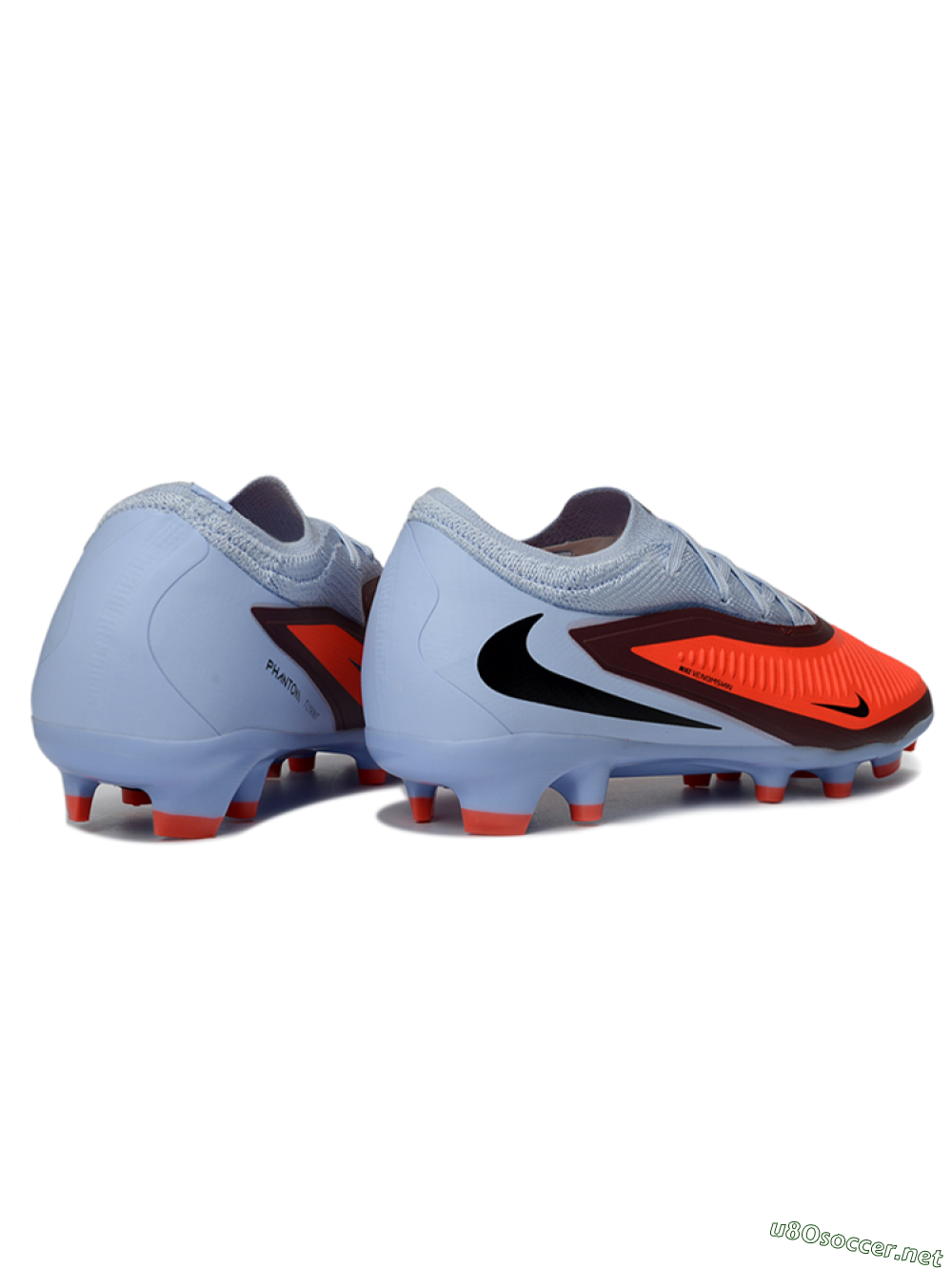 Unisex Nike Phantom 6 Elite Low FG Football Boots - Orange/Sky Blue/Brick Red 6