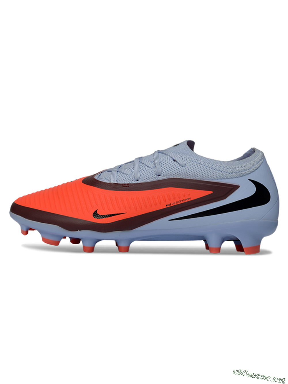Unisex Nike Phantom 6 Elite Low FG Football Boots - Orange/Sky Blue/Brick Red 0