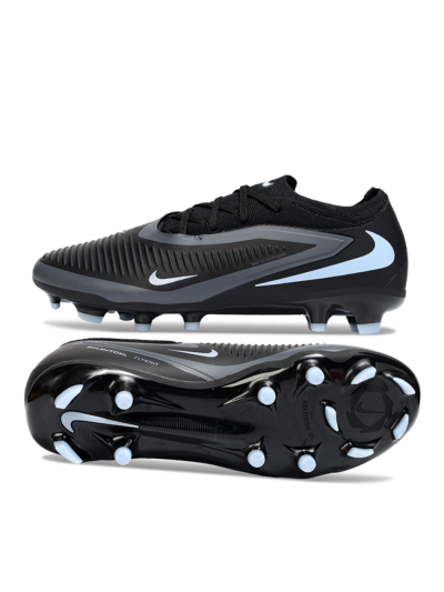 Unisex Nike Phantom 6 Elite Low FG Football Boots - Black/Cool Gray/Light Blue