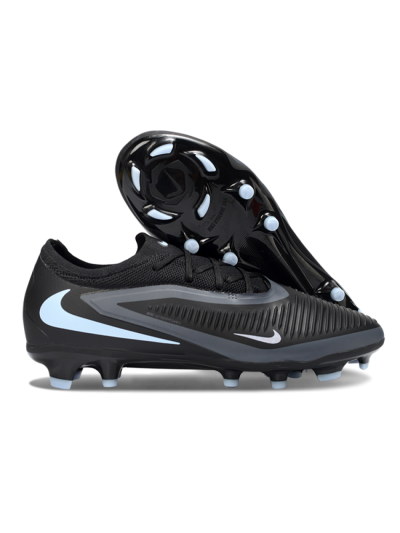 Unisex Nike Phantom 6 Elite Low FG Football Boots - Black/Cool Gray/Light Blue