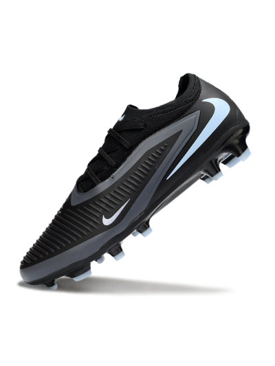 Unisex Nike Phantom 6 Elite Low FG Football Boots - Black/Cool Gray/Light Blue