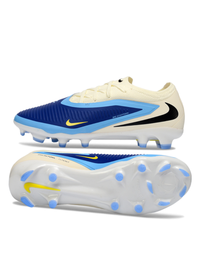 Unisex Nike Phantom 6 Elite Low FG Football Boots - Blue/Sky Blue/Cream