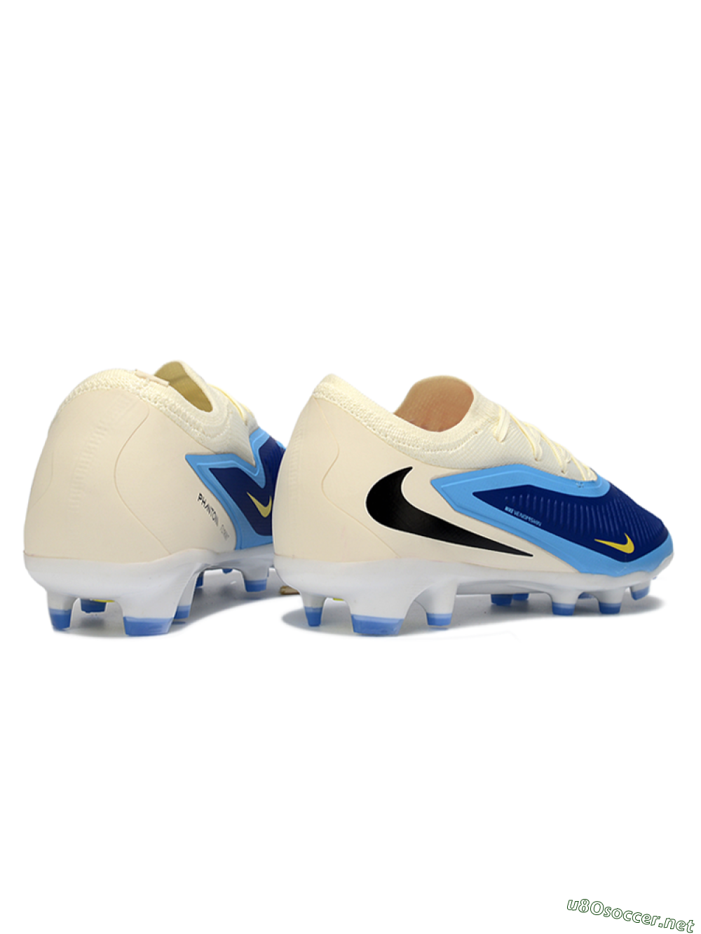 Unisex Nike Phantom 6 Elite Low FG Football Boots - Blue/Sky Blue/Cream 6