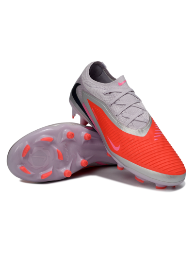 Unisex Nike Phantom 6 Elite Low FG Football Boots - Pink/Flame Pink/Sleek Gray