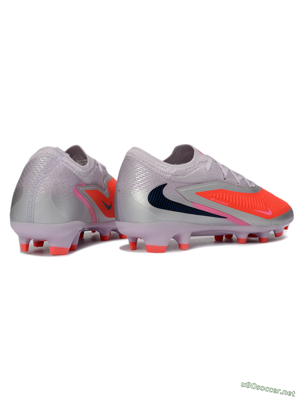 Unisex Nike Phantom 6 Elite Low FG Football Boots - Pink/Flame Pink/Sleek Gray 6
