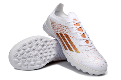 Unisex Adidas F50 Elite TF Football Shoes - White/Rose Gold/Light Grey