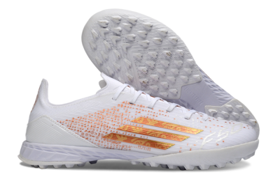 Unisex Adidas F50 Elite TF Football Shoes - White/Rose Gold/Light Grey