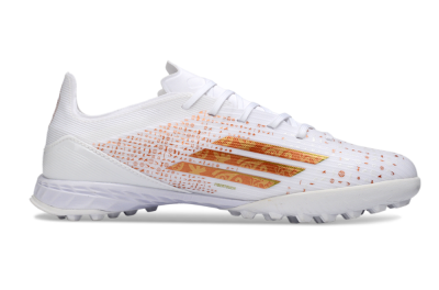 Unisex Adidas F50 Elite TF Football Shoes - White/Rose Gold/Light Grey