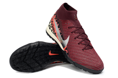 Unisex Nike Air Zoom Mercurial Superfly 10 Elite TF Football Shoes - Red/Berry Red/Black Leopard