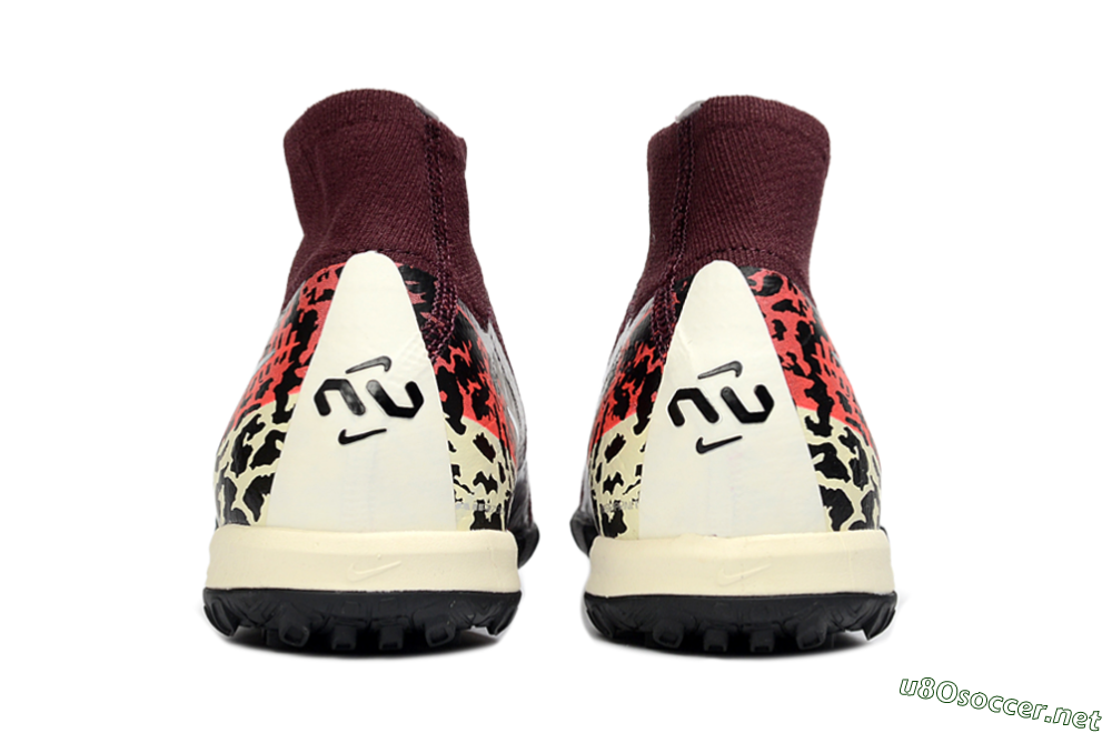 Unisex Nike Air Zoom Mercurial Superfly 10 Elite TF Football Shoes - Red/Berry Red/Black Leopard 5