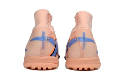 Unisex Nike Air Zoom Mercurial Superfly 10 Elite TF Football Shoes - Peach/Royal Blue/Soft Coral