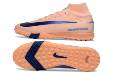 Unisex Nike Air Zoom Mercurial Superfly 10 Elite TF Football Shoes - Peach/Royal Blue/Soft Coral