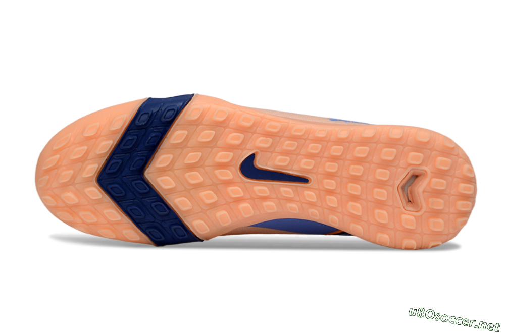 Unisex Nike Air Zoom Mercurial Superfly 10 Elite TF Football Shoes - Peach/Royal Blue/Soft Coral 6