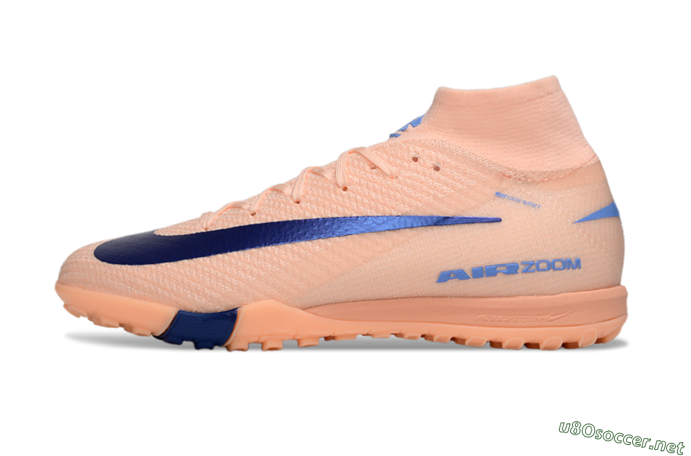Unisex Nike Air Zoom Mercurial Superfly 10 Elite TF Football Shoes - Peach/Royal Blue/Soft Coral 0