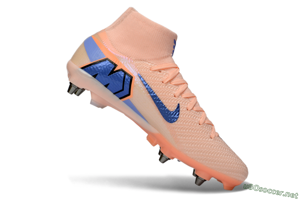 Men's Nike Air Zoom Mercurial Superfly 10 Elite SG Football Boots - Peach/Coral Blast/Deep Blue 4