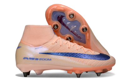 Men's Nike Air Zoom Mercurial Superfly 10 Elite SG Football Boots - Peach/Coral Blast/Deep Blue