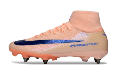 Men's Nike Air Zoom Mercurial Superfly 10 Elite SG Football Boots - Peach/Coral Blast/Deep Blue