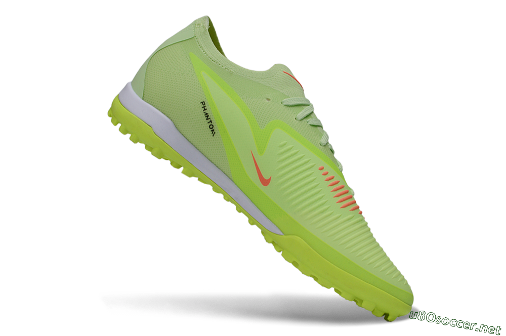 Unisex Nike Phantom 6 Elite Low TF Football Boots - Green/Lime Zest/Neon Vibe 4