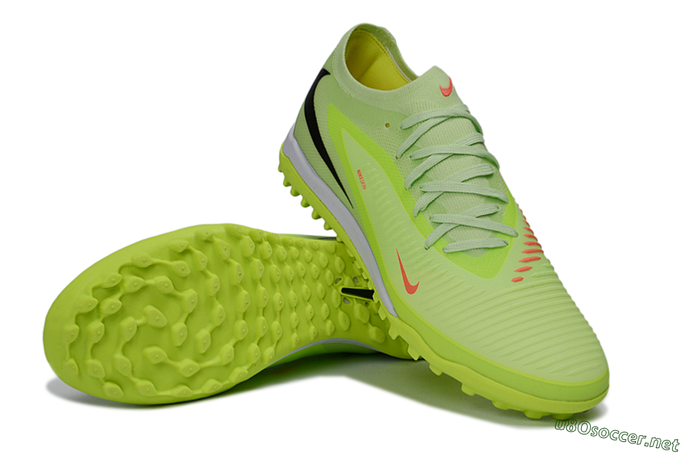 Unisex Nike Phantom 6 Elite Low TF Football Boots - Green/Lime Zest/Neon Vibe 3