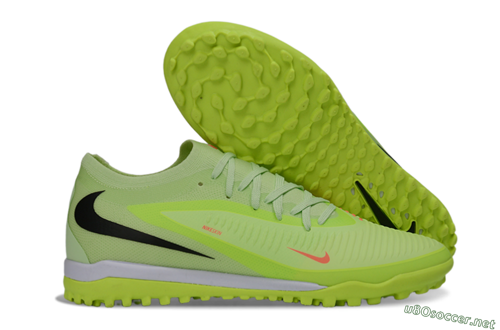 Unisex Nike Phantom 6 Elite Low TF Football Boots - Green/Lime Zest/Neon Vibe 2