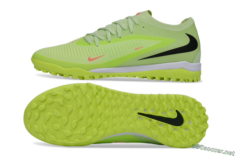 Unisex Nike Phantom 6 Elite Low TF Football Boots - Green/Lime Zest/Neon Vibe 1