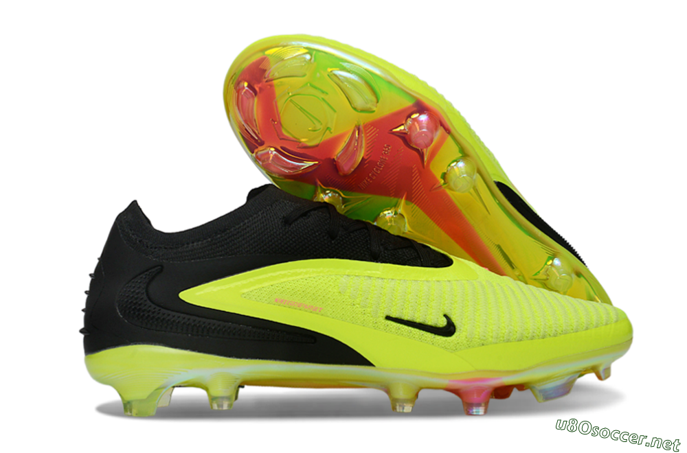 Unisex Nike Phantom 6 Low Elite FG Football Boots - Yellow/Electric Green/Black 2