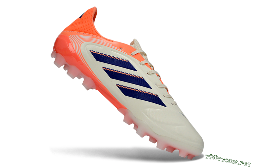 Men's Adidas Copa Pure 3 AG Football Boots - Cream/Coral Orange/Navy Blue 4
