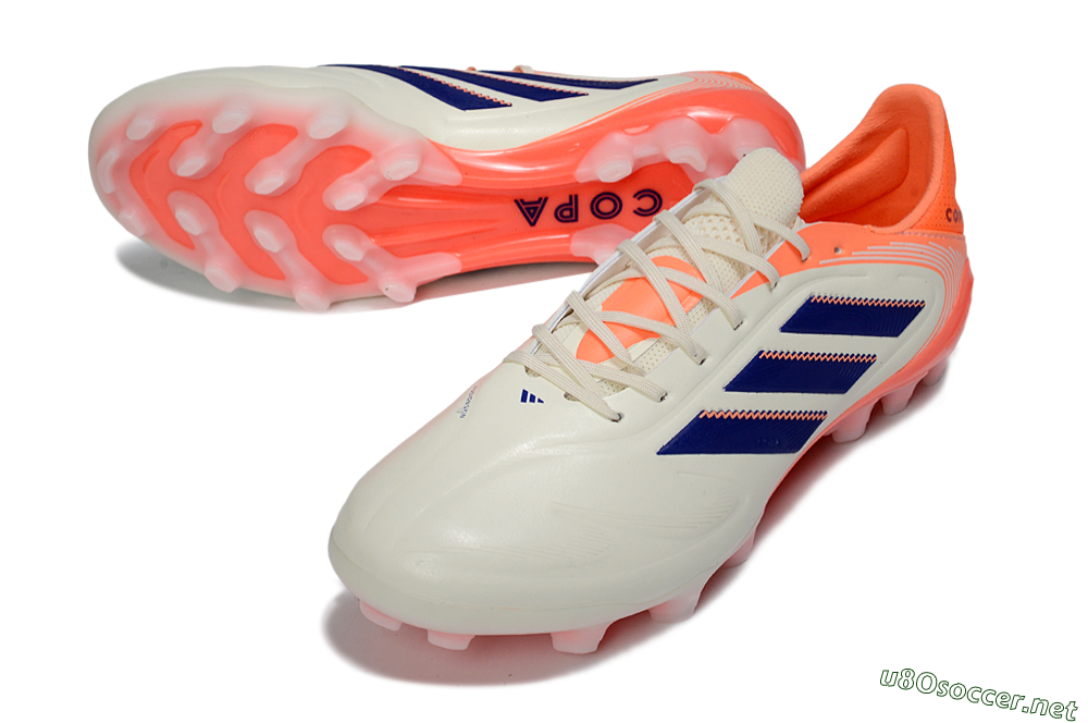 Men's Adidas Copa Pure 3 AG Football Boots - Cream/Coral Orange/Navy Blue 3