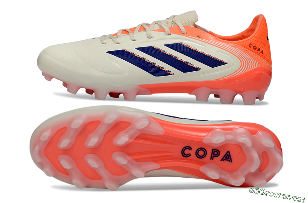 Men's Adidas Copa Pure 3 AG Football Boots - Cream/Coral Orange/Navy Blue 1