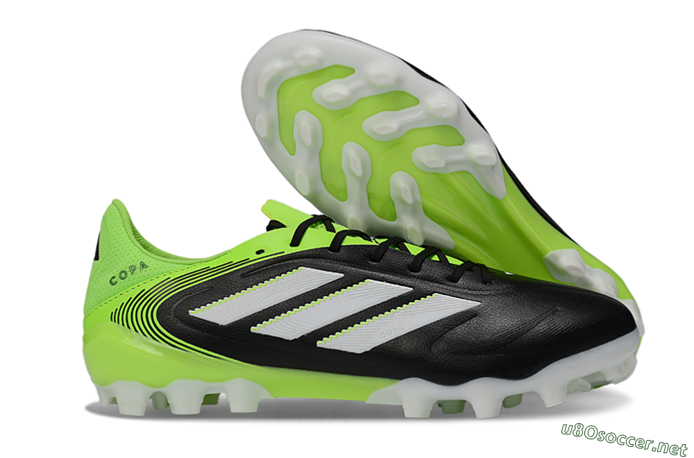 Men's Adidas Copa Pure 3 AG Football Boots - Black/Electric Green/White 2