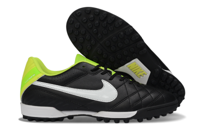 Men's Nike Tiempo Legend Ligera 5 TF Football Shoes - Black/Lime Green/White