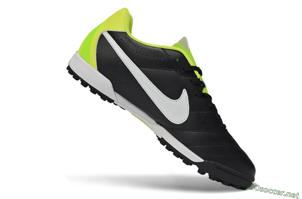 Men's Nike Tiempo Legend Ligera 5 TF Football Shoes - Black/Lime Green/White 4