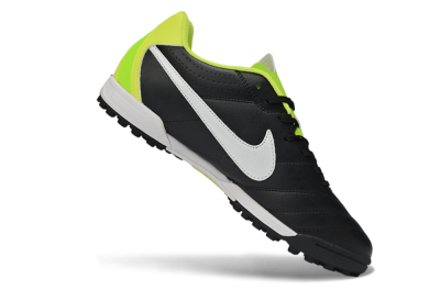 Men's Nike Tiempo Legend Ligera 5 TF Football Shoes - Black/Lime Green/White