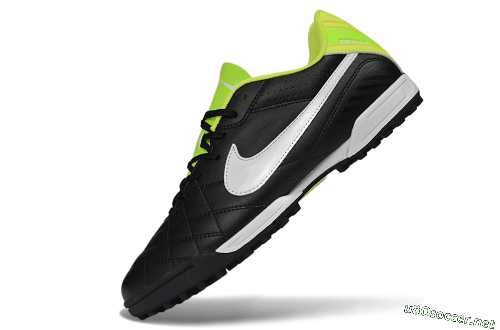Men's Nike Tiempo Legend Ligera 5 TF Football Shoes - Black/Lime Green/White 5