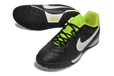Men's Nike Tiempo Legend Ligera 5 TF Football Shoes - Black/Lime Green/White