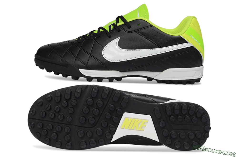 Men's Nike Tiempo Legend Ligera 5 TF Football Shoes - Black/Lime Green/White 1