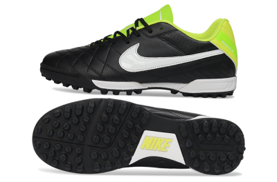 Men's Nike Tiempo Legend Ligera 5 TF Football Shoes - Black/Lime Green/White