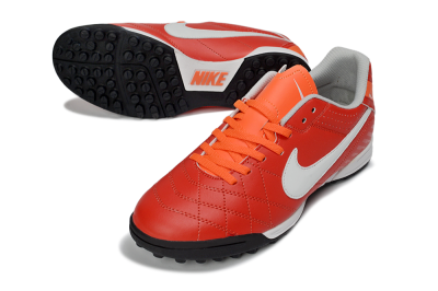 Men's Nike Tiempo Legend Ligera 5 TF Football Shoes - Red/Fiery Sunset/Classic Charcoal