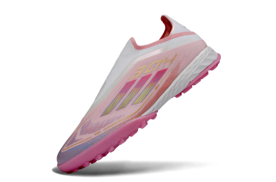 Men's Adidas F50 Pro Laceless TF Football Shoes - Pink/Blush Pink/Soft Coral