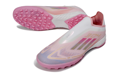 Men's Adidas F50 Pro Laceless TF Football Shoes - Pink/Blush Pink/Soft Coral
