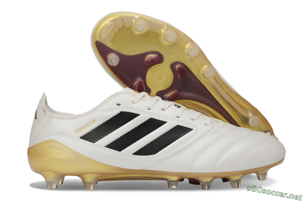 Men's Adidas Copa Icon 2 FG Football Boots - White/Black/Gold 2