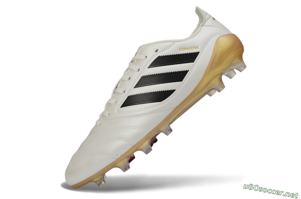 Men's Adidas Copa Icon 2 FG Football Boots - White/Black/Gold 5