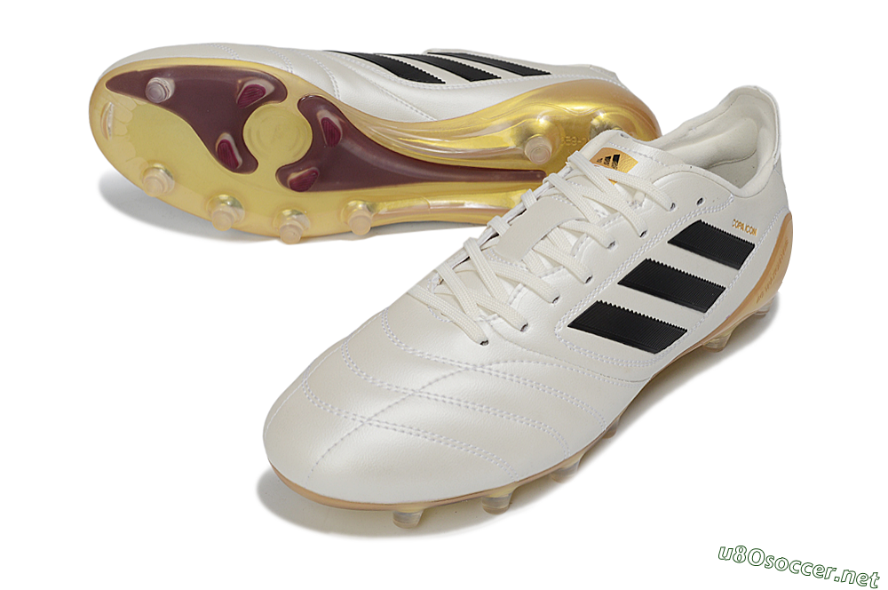 Men's Adidas Copa Icon 2 FG Football Boots - White/Black/Gold 3