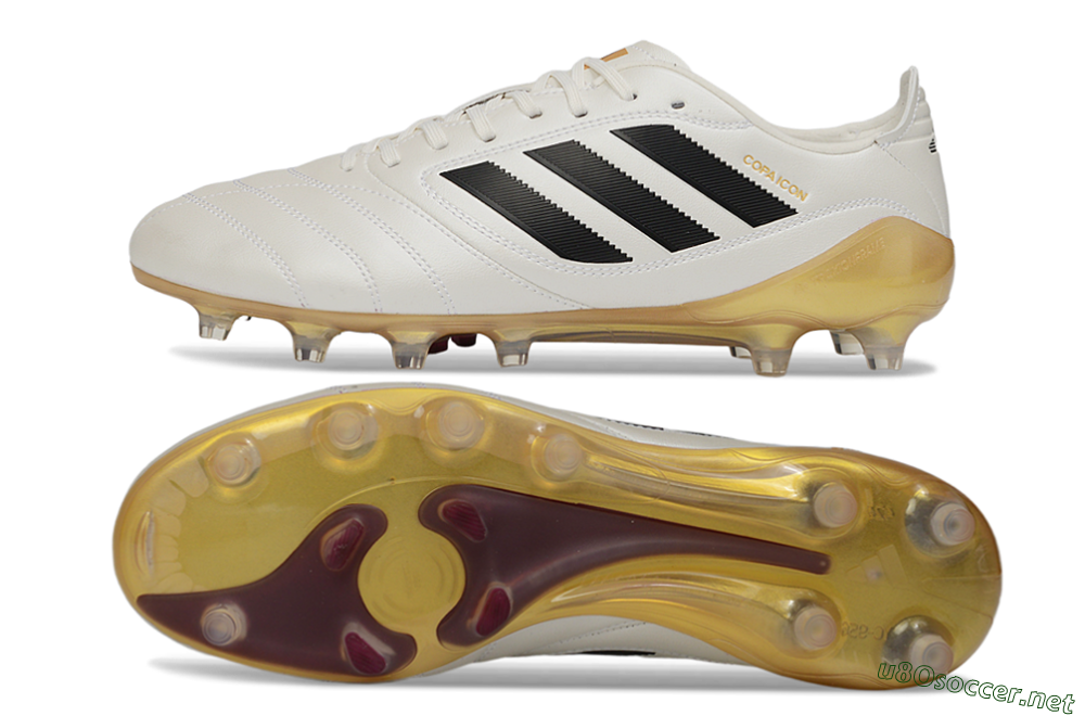 Men's Adidas Copa Icon 2 FG Football Boots - White/Black/Gold 1