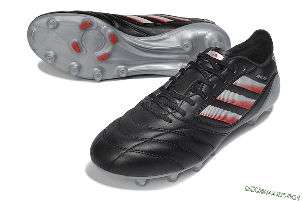Men's Adidas Copa Icon 2 FG Football Boots - Black/Crimson Red/Metallic Silver 3