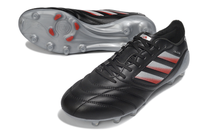 Men's Adidas Copa Icon 2 FG Football Boots - Black/Crimson Red/Metallic Silver
